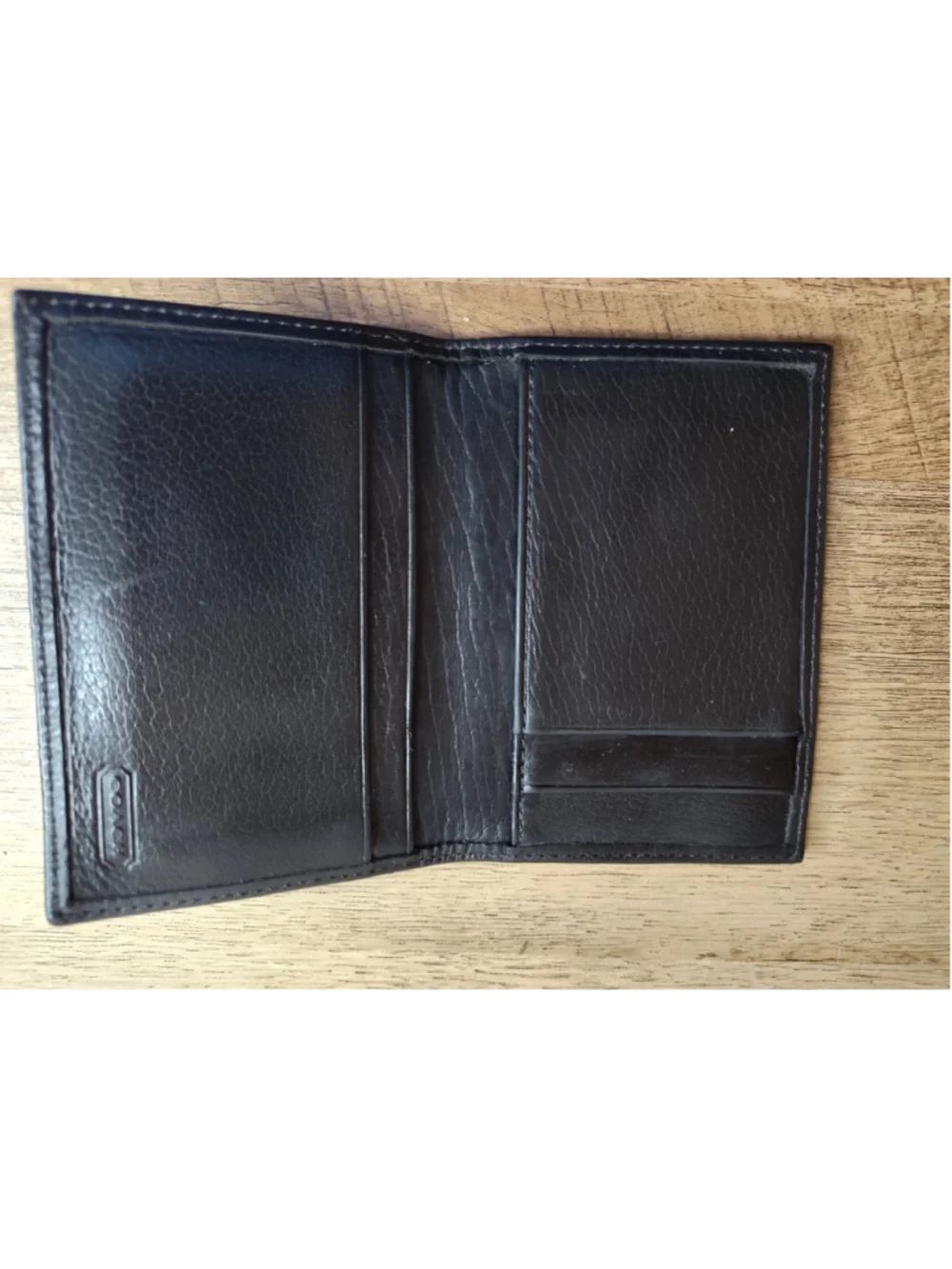 Men's Coach Black Leather Card Case Wallet